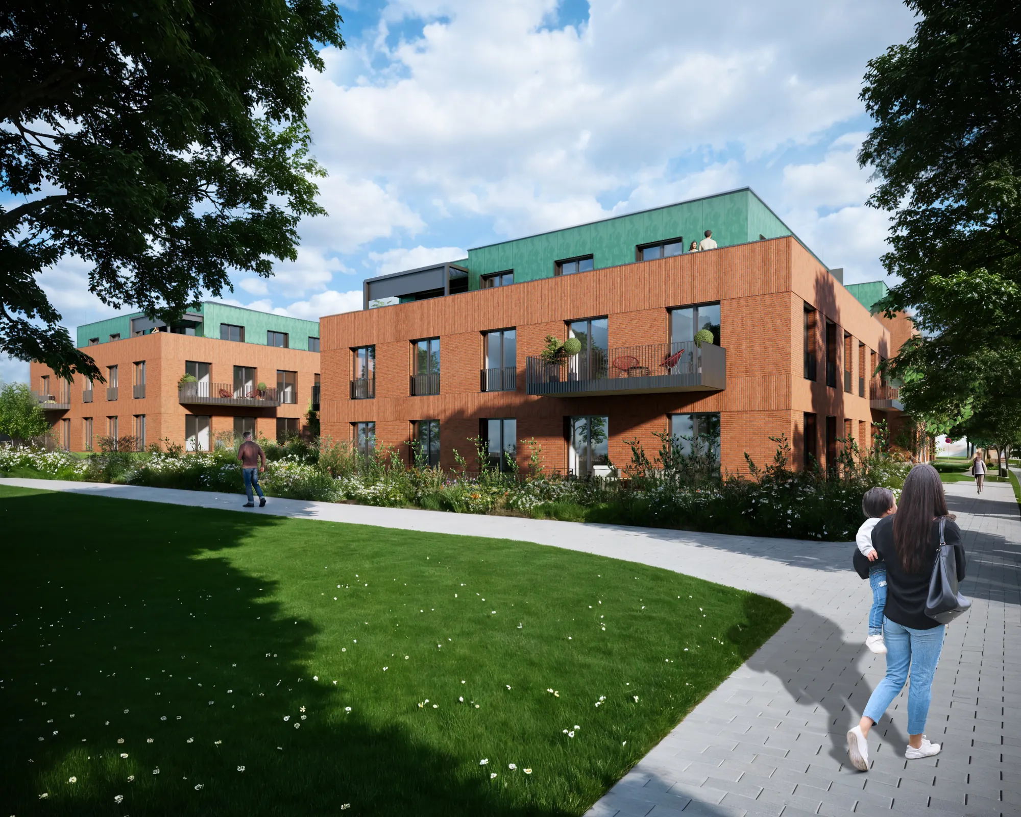 Zahrada mezi bytovými domy